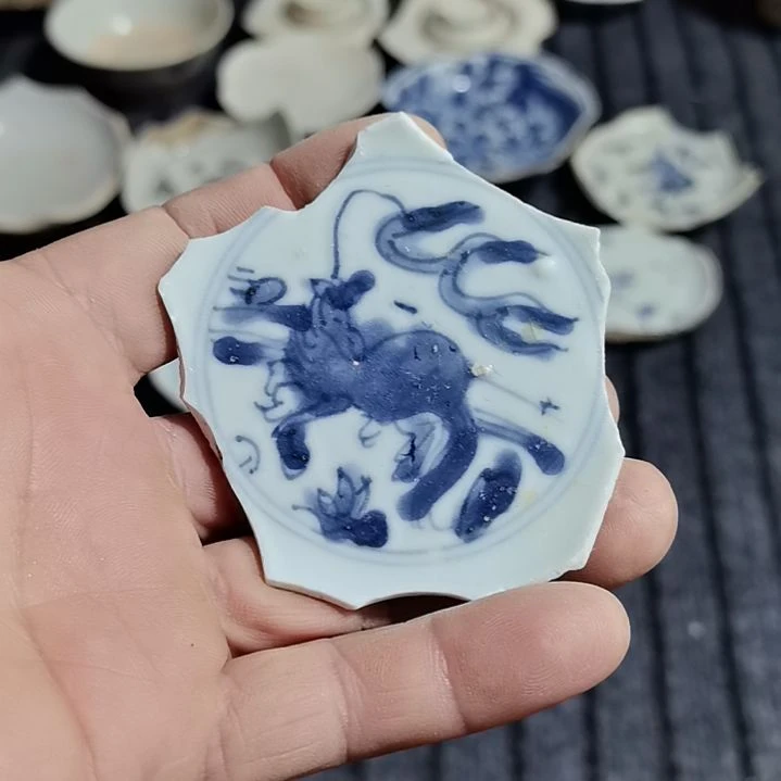 瓷片茂*青花影青杯垫标夲全选