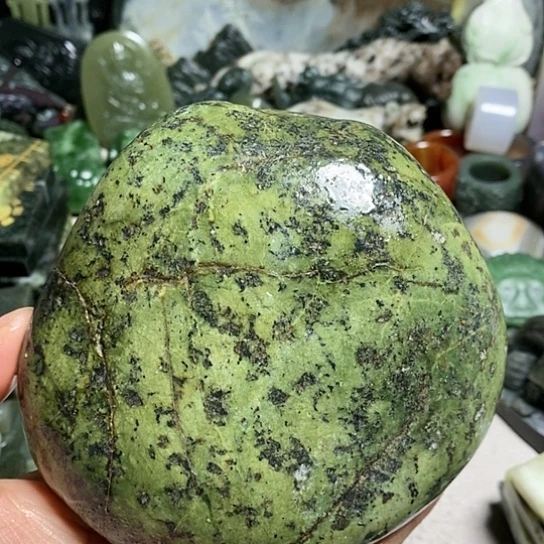 【闪购商品】蛇纹石玉珠宝半成品未镶嵌