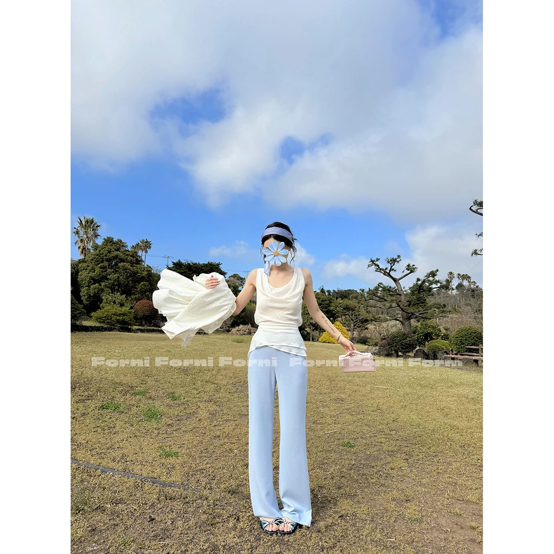 FORNI T台超模裤 CE风经典好裤型韩版微喇休闲裤