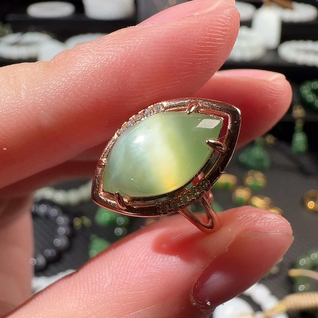 和田玉（碧玉）未镶嵌戒指