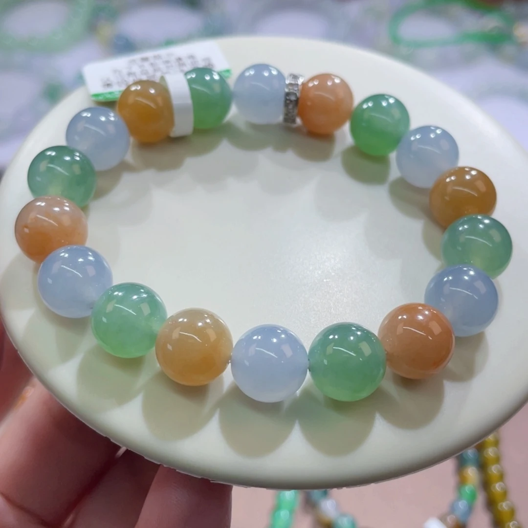 未镶嵌手链翡翠三彩卡10