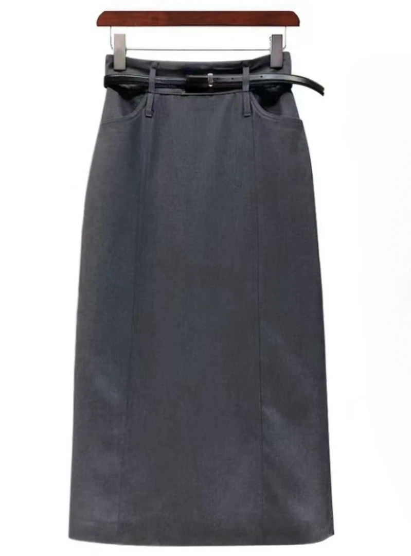 Z.X 拼接开衩西装半身裙 81538（无腰带）（K1）