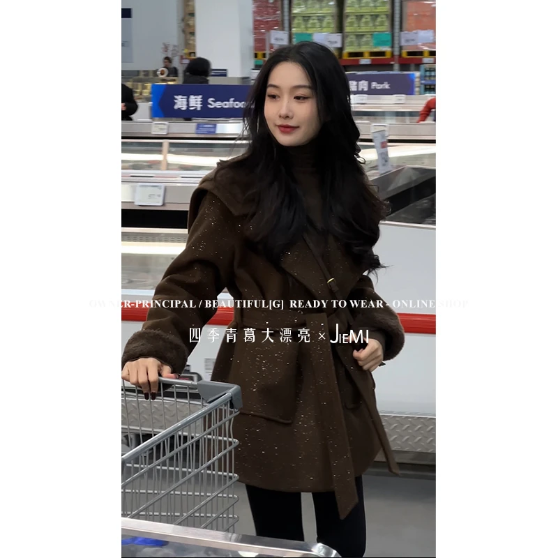 【大漂亮自制】冬季新款细闪羽绒大衣 QL8DY133