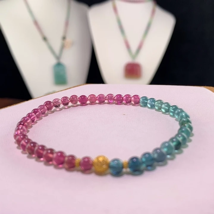 双色碧玺手链未镶嵌