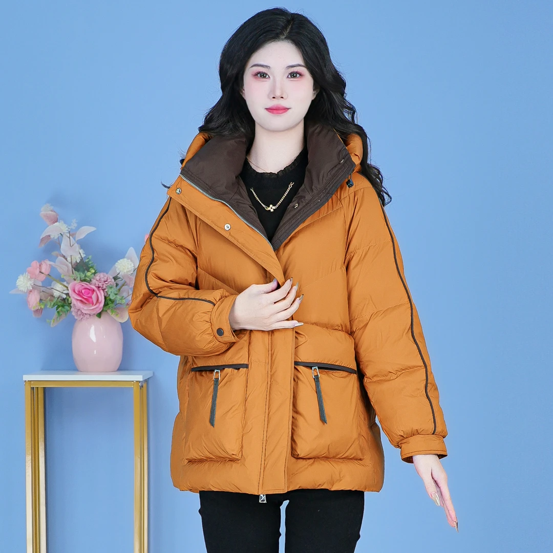【SJYF3926】2024年秋冬新款时尚洋气宽松保暖加厚休闲显瘦羽绒服