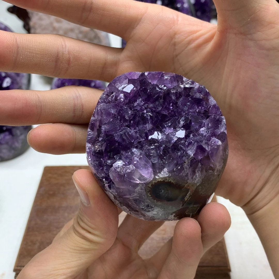 紫晶珠宝半成品未镶嵌