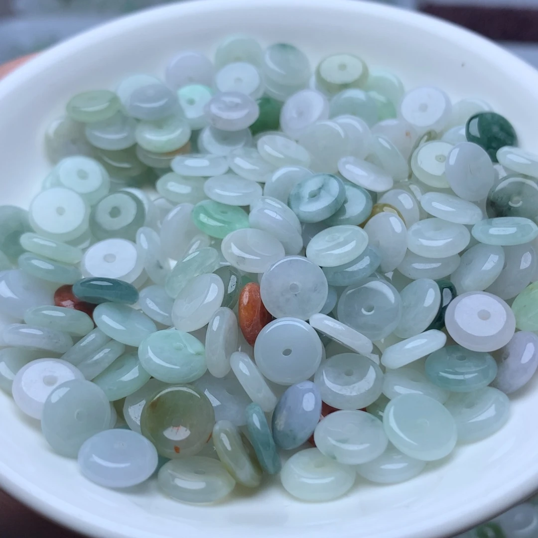 散珠翡翠卡9冰平安扣50个