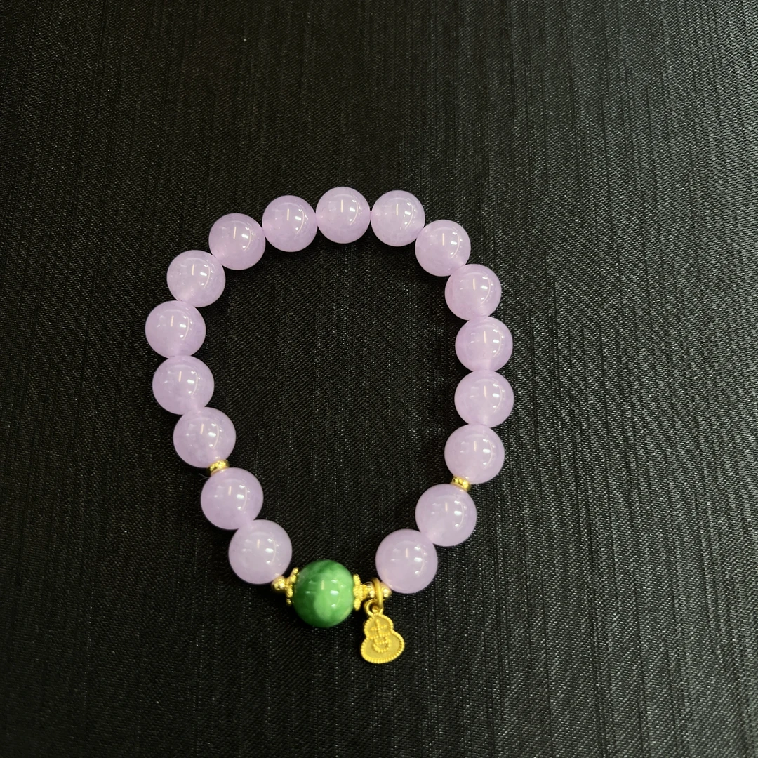 紫锂辉翡翠手串10m*（多样性发一件）162