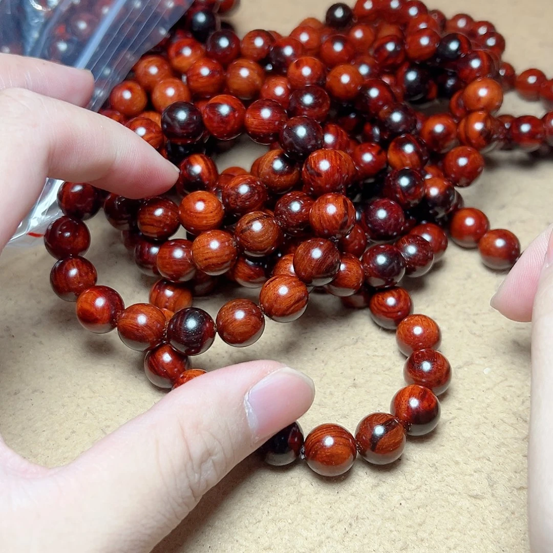 手串/手链小叶紫檀12琴料火焰纹芝麻点金星