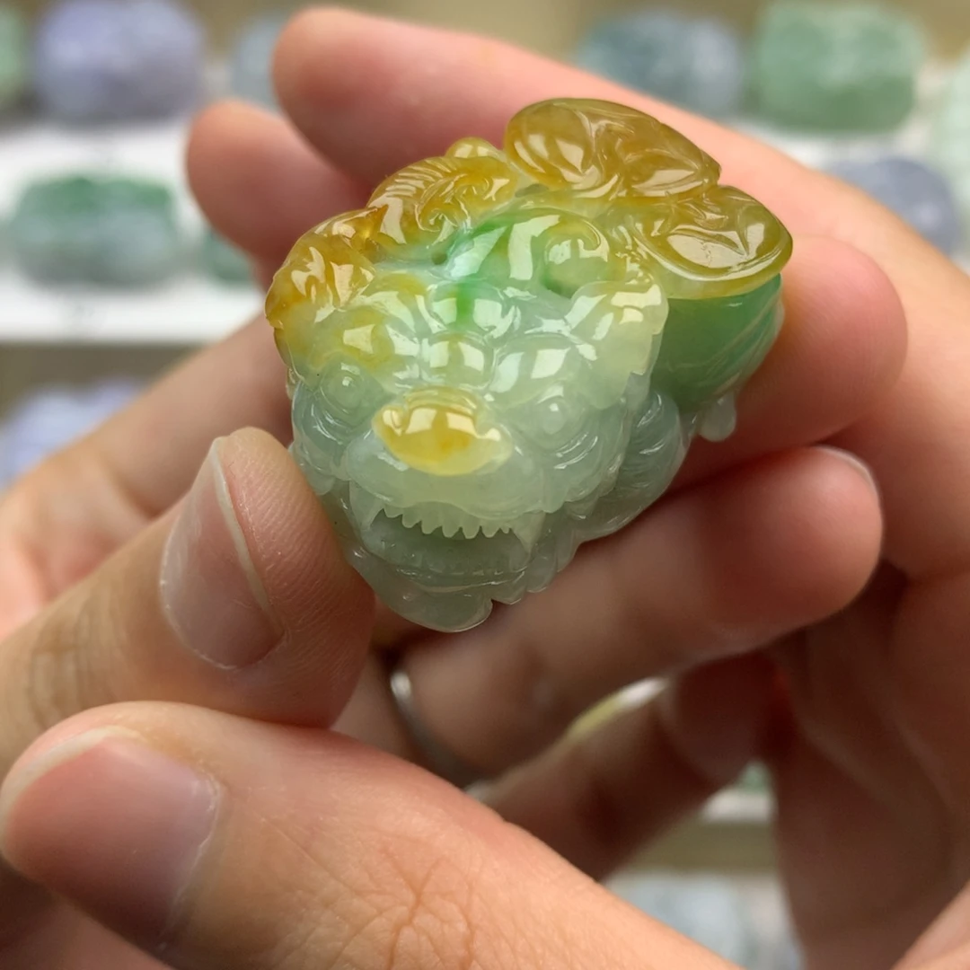 翡翠未镶嵌吊坠(不含链)天然缅甸翡翠貔貅吊坠