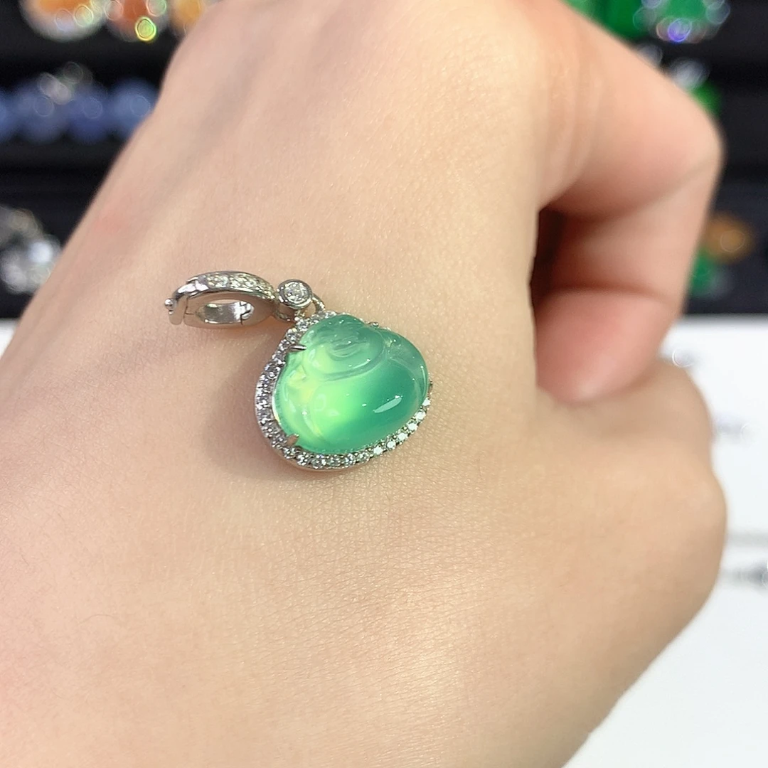 玛瑙/玉髓银S925镶嵌颈饰