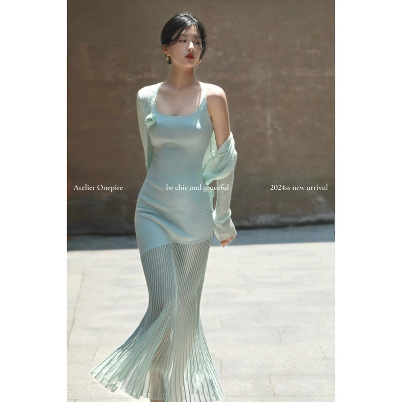 【现货】Onepire Atelier|《玫瑰莫吉托》法式修身连衣裙