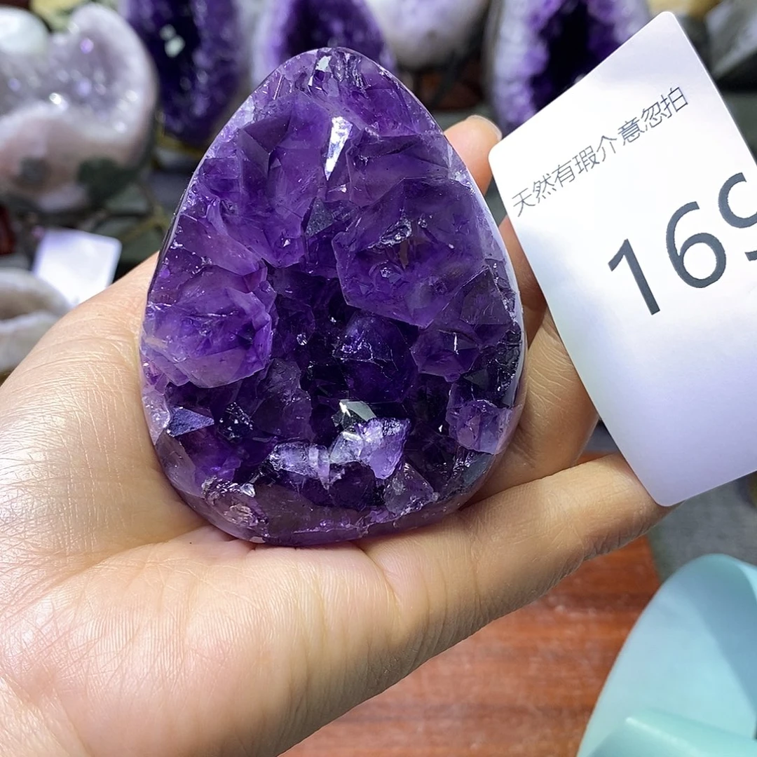 未镶嵌紫晶珠宝半成品