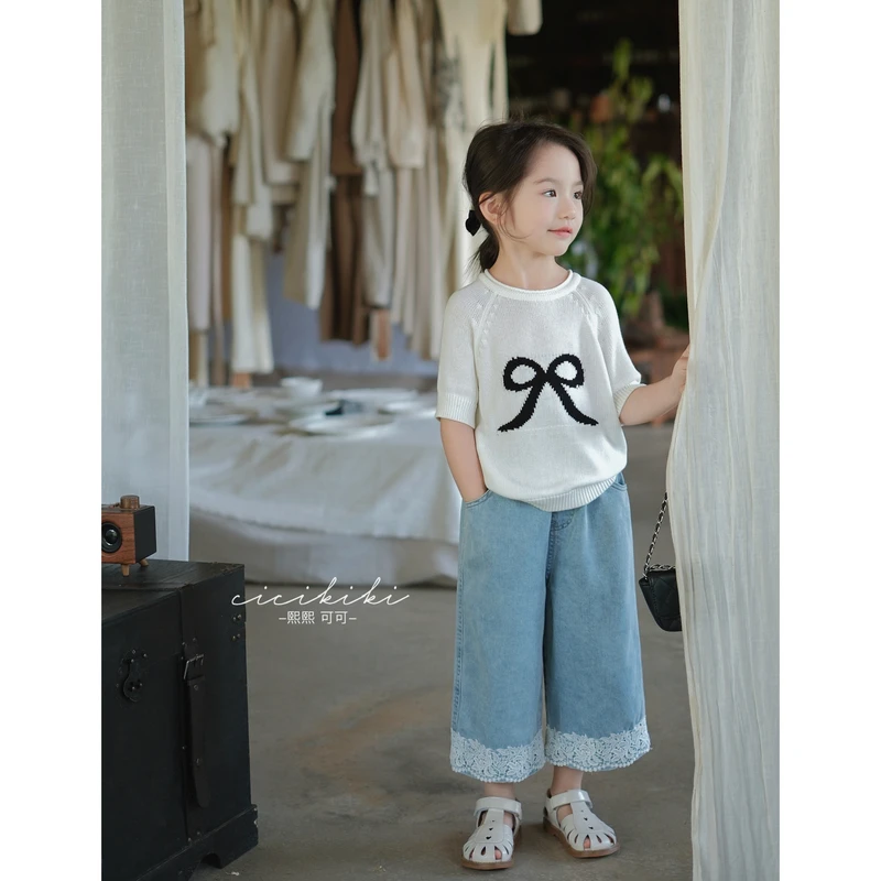 现货【蕾哈娜】女童夏款韩版儿童休闲针织衫亲子毛衣熙熙可可MY2409