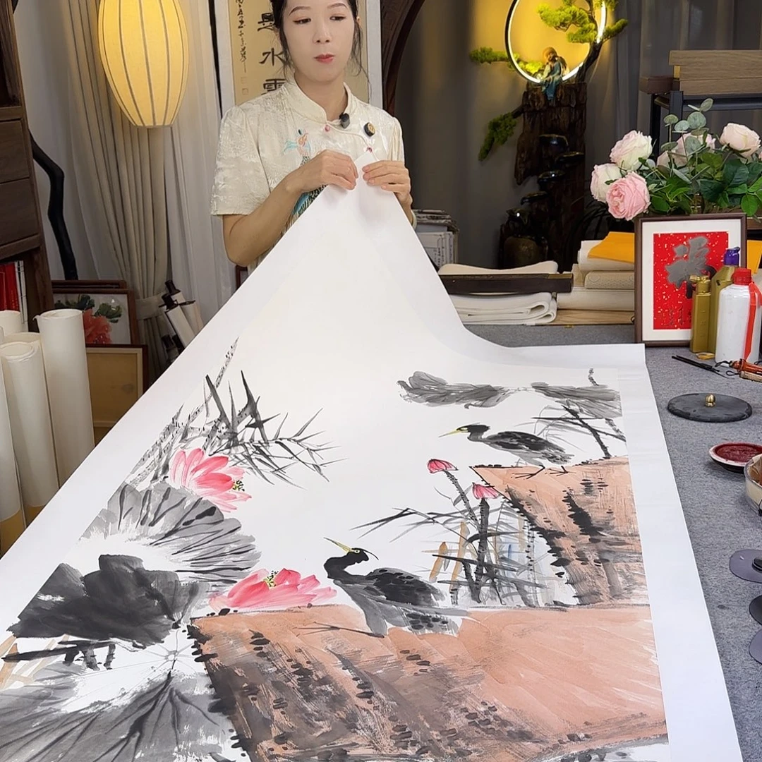 国画伊人阳亮花鸟国画