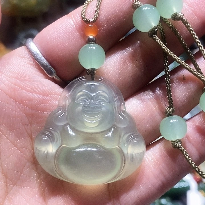 岫玉未镶嵌毛衣链