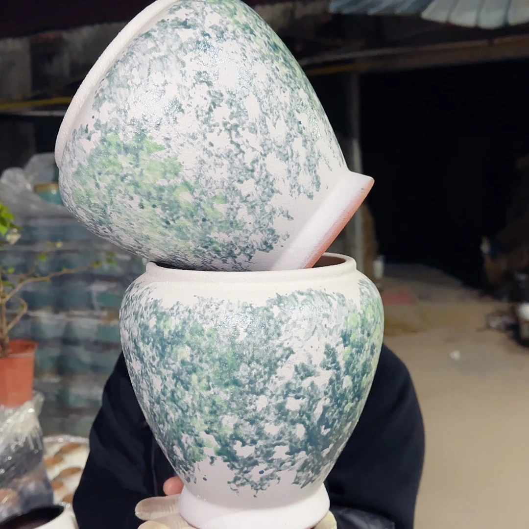 紫砂花盆高21口16.5
