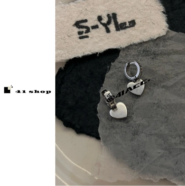 铜合金耳饰 B无编号巴黎耳扣8家字母爱心耳圈