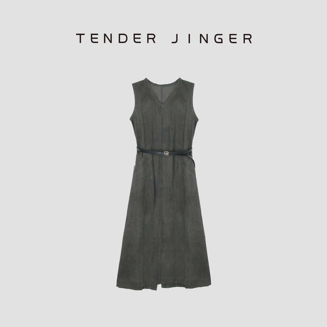 Tender Jinger【黑标】气质减龄收腰背心连衣裙T52TG30964