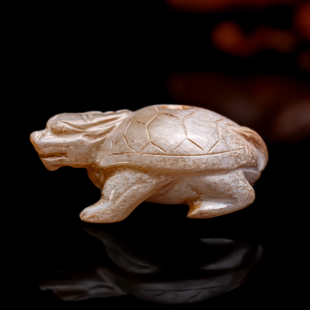 和田玉龙龟花件-NX