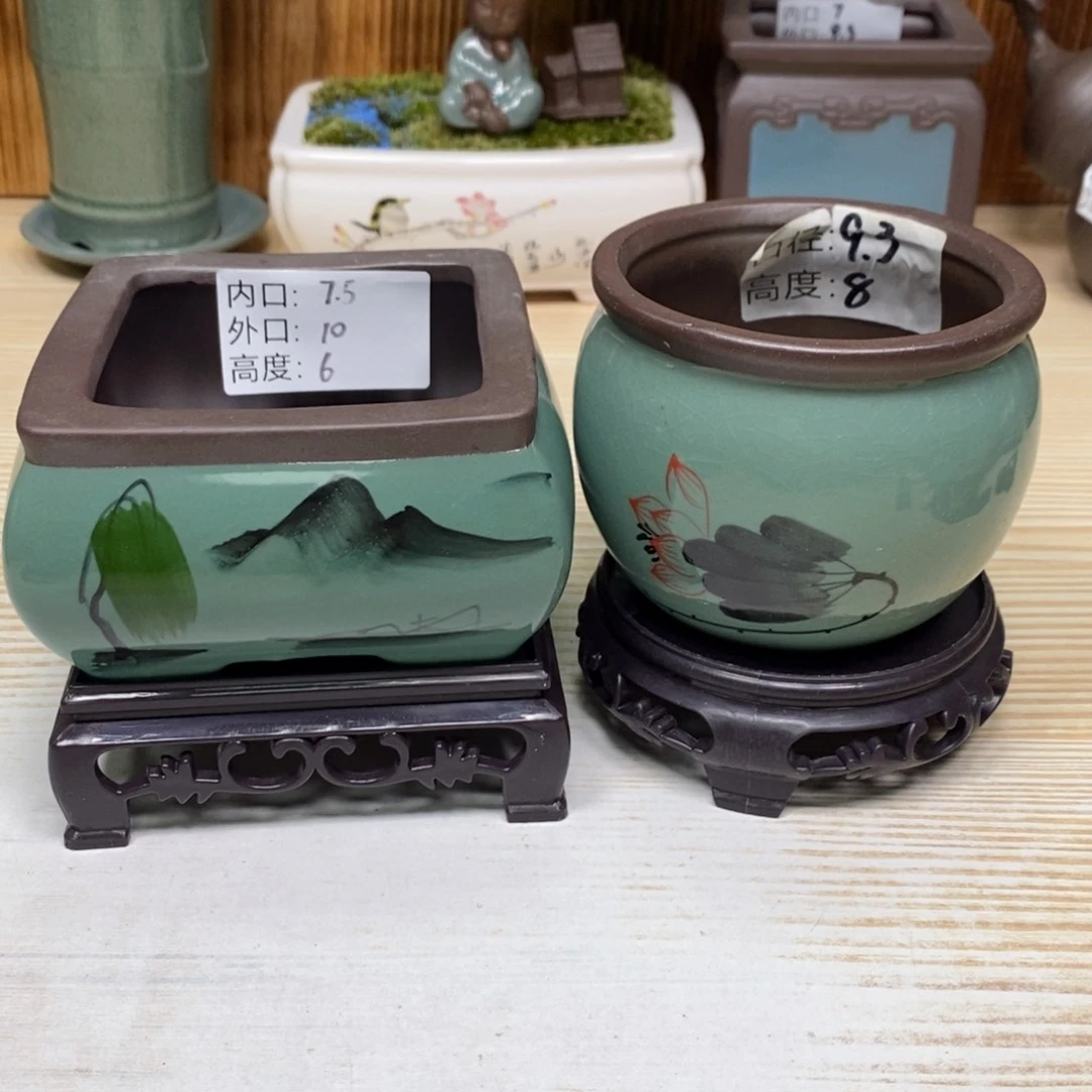 紫砂陶瓷花盆浮力