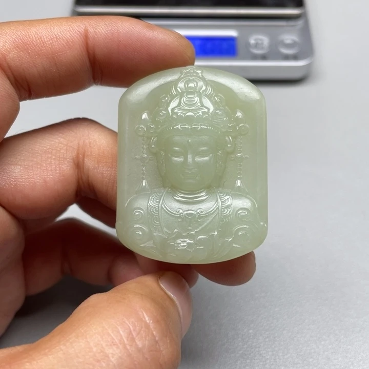 和田玉吊坠(不含链)未镶嵌胡**_