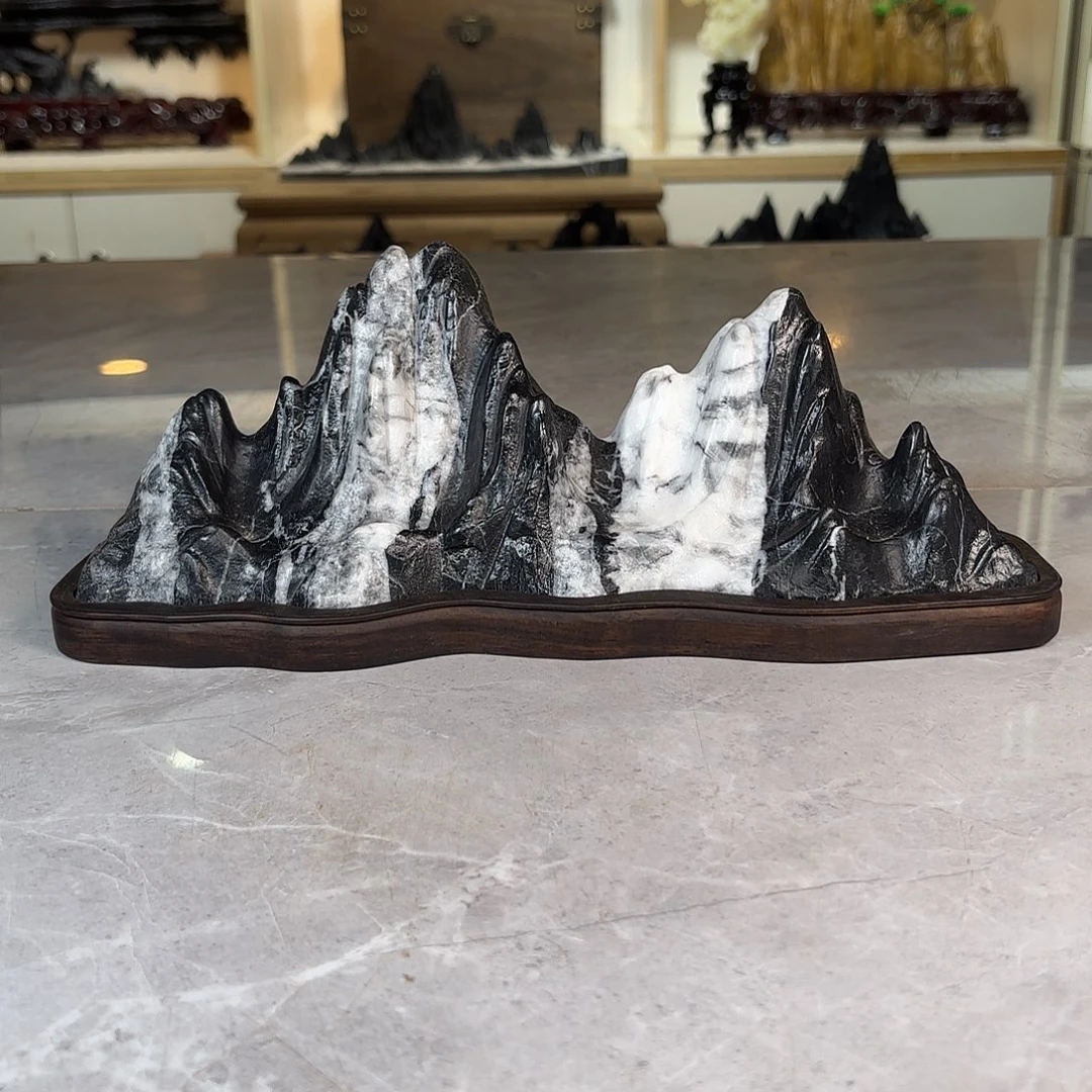 上***水灵璧石手工雕刻奇石摆件