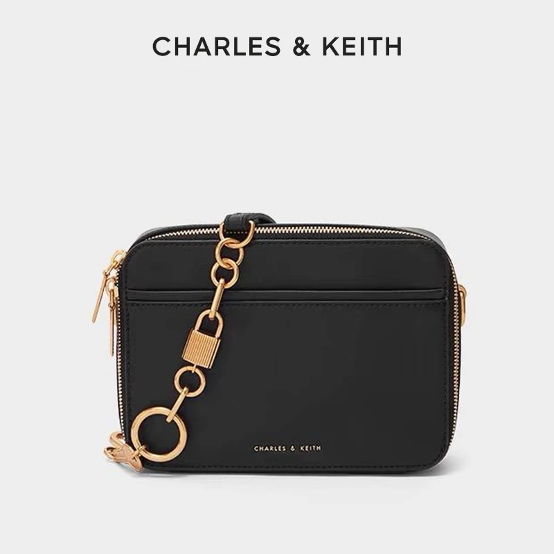 CHARLES & KEITH【会员专享】复古链条相机包斜挎单肩包81200020-2