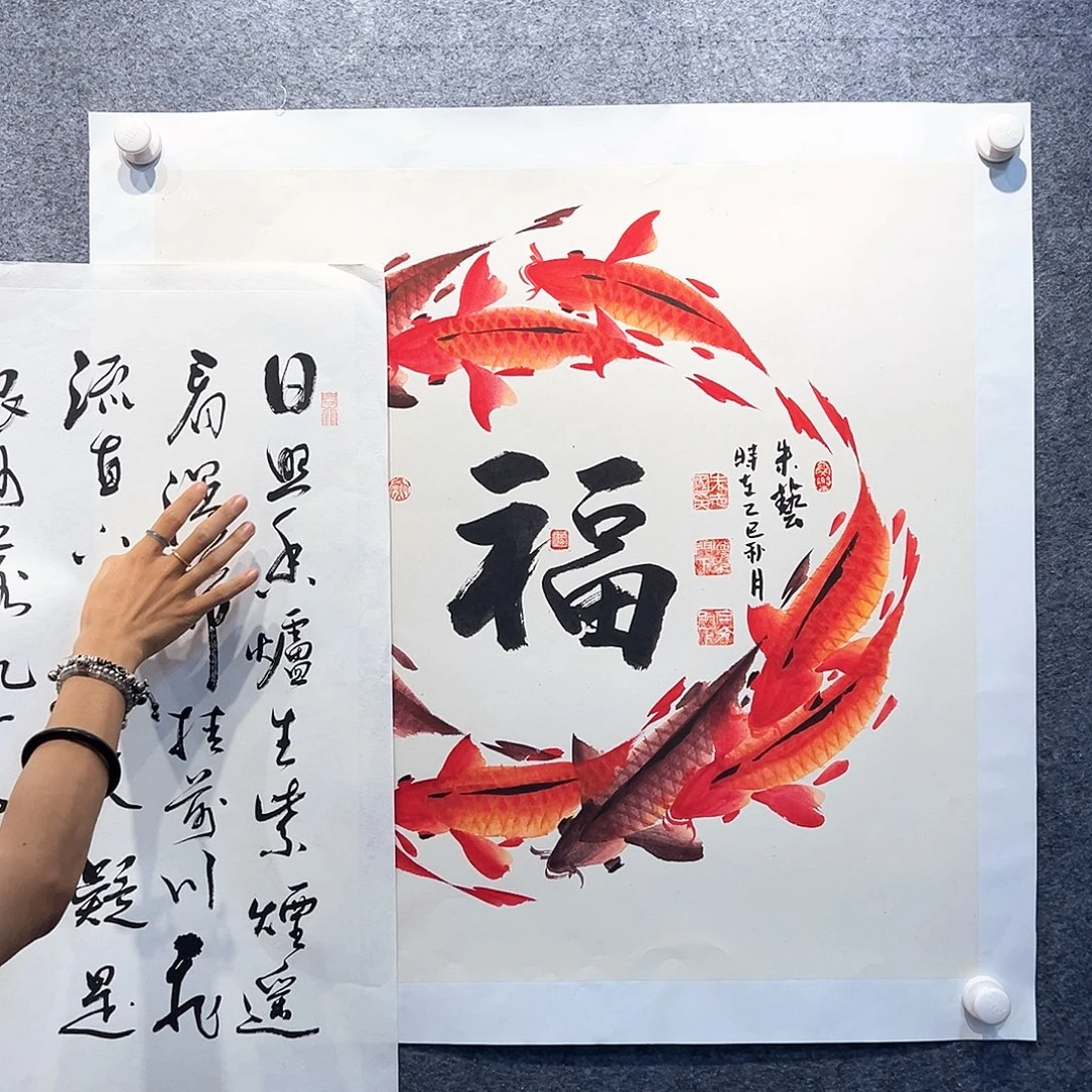 国画纯手绘系列画心