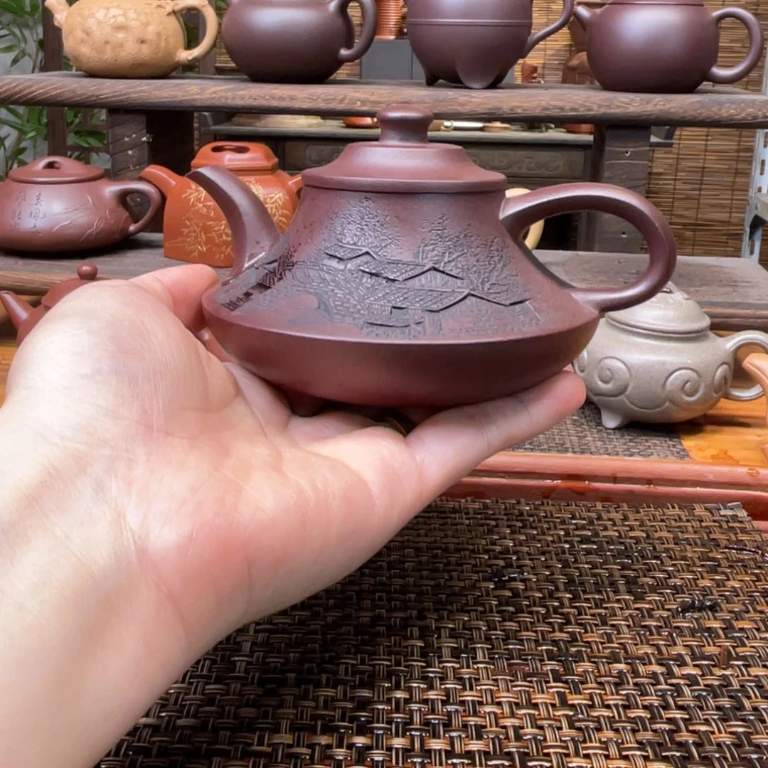 微***夏茶壶紫砂宜兴原矿紫砂手制210