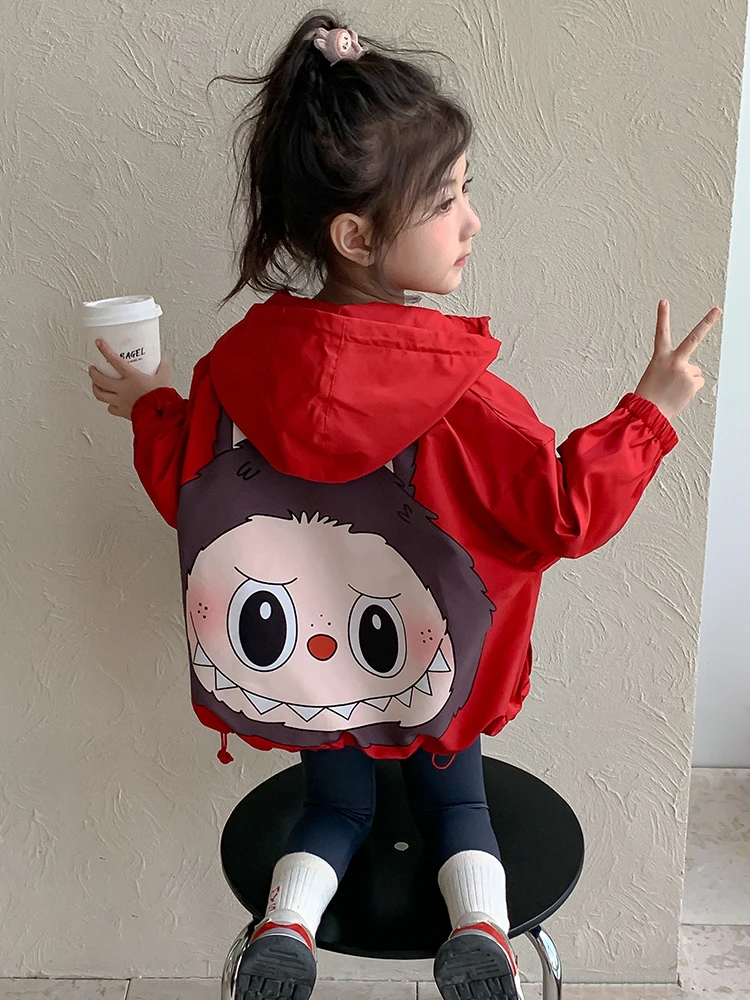 MK&DK拉布布女童外套2025秋款女连帽上衣秋装儿童宝宝冲锋衣时髦