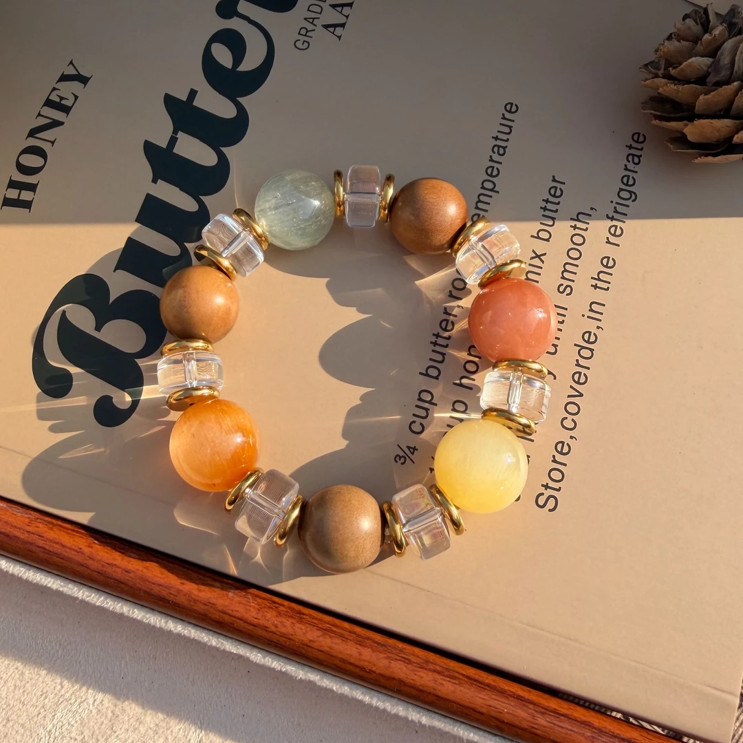 【杜乐丽花园】天然水晶 顺发拉丝猫眼彩兔毛卡16m+ 5311