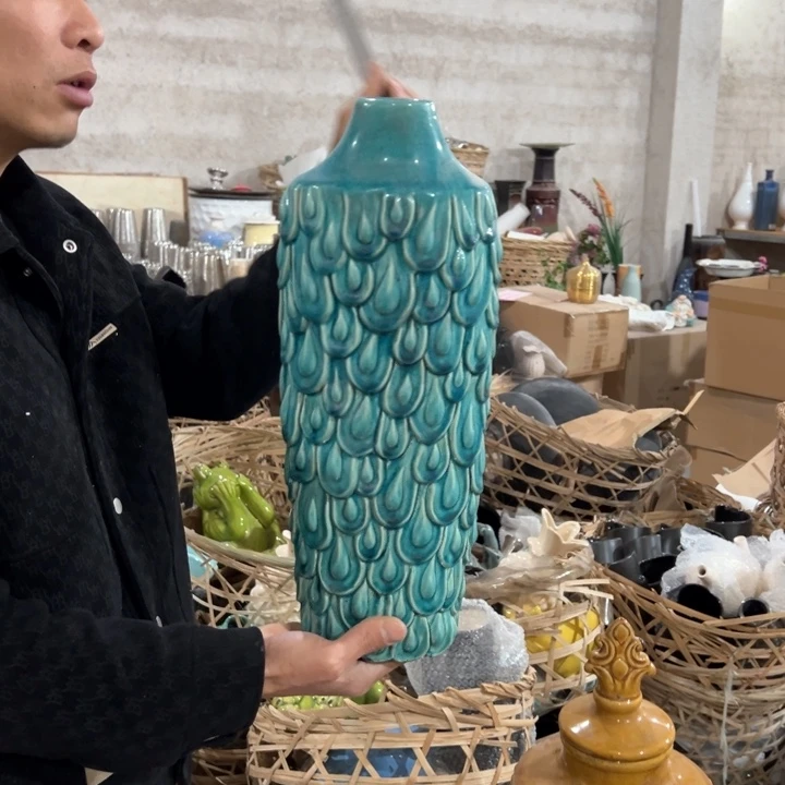 摆件高度42厘米口径4.5厘米微瑕捡漏