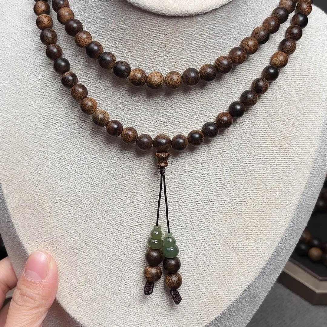 手串沉香越南瘤疤富森红土6✖️8✖️108设计