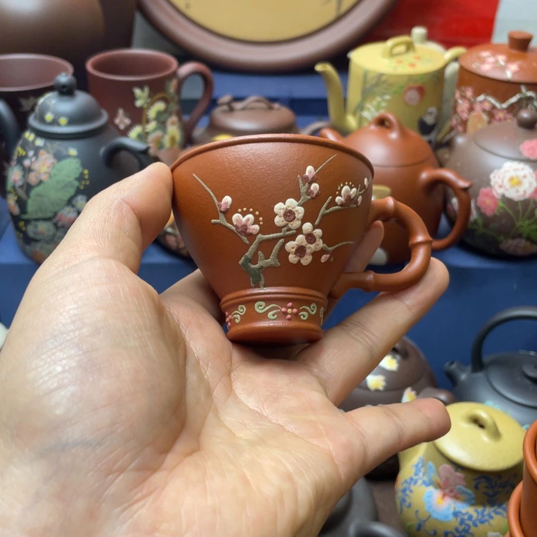 茶杯红泥紫砂主人杯80cc
