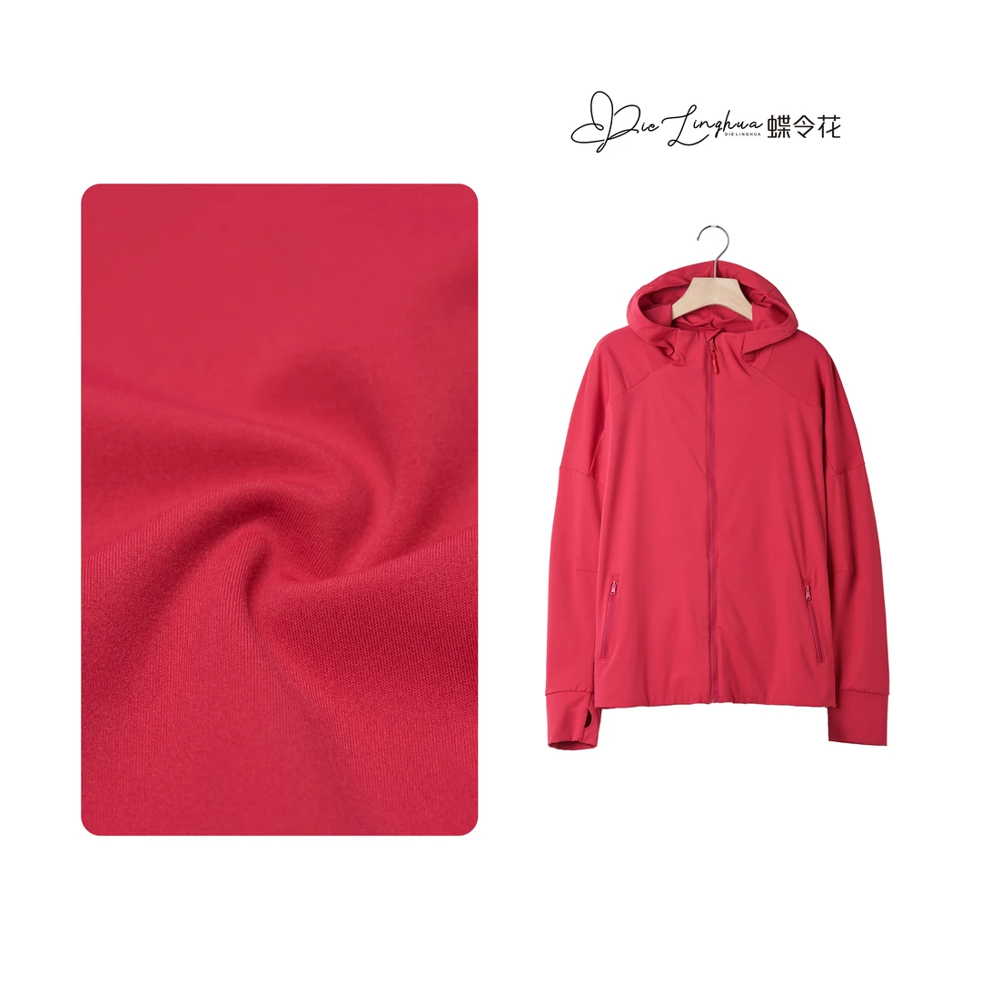蝶令花秋季休闲连帽时尚弹力户外运动短外套23105