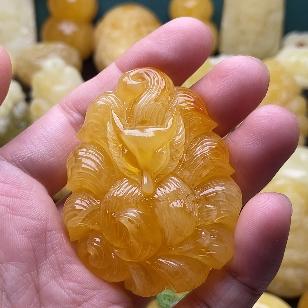 琥珀颈饰未镶嵌琥珀蜜蜡吊坠