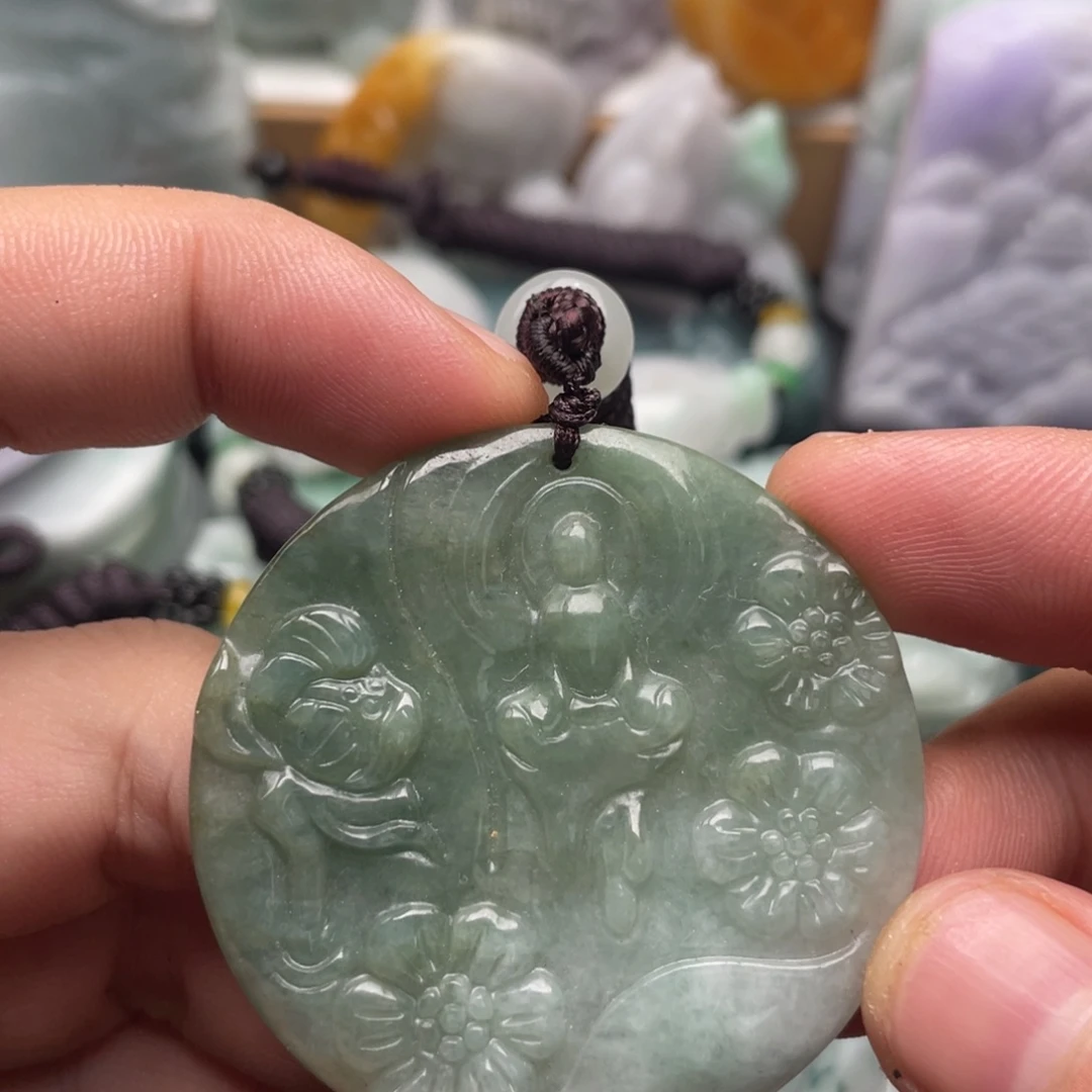 翡翠未镶嵌吊坠(不含链)