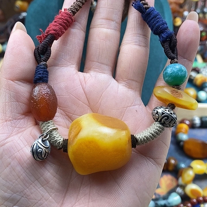 蜜蜡未镶嵌项链项链