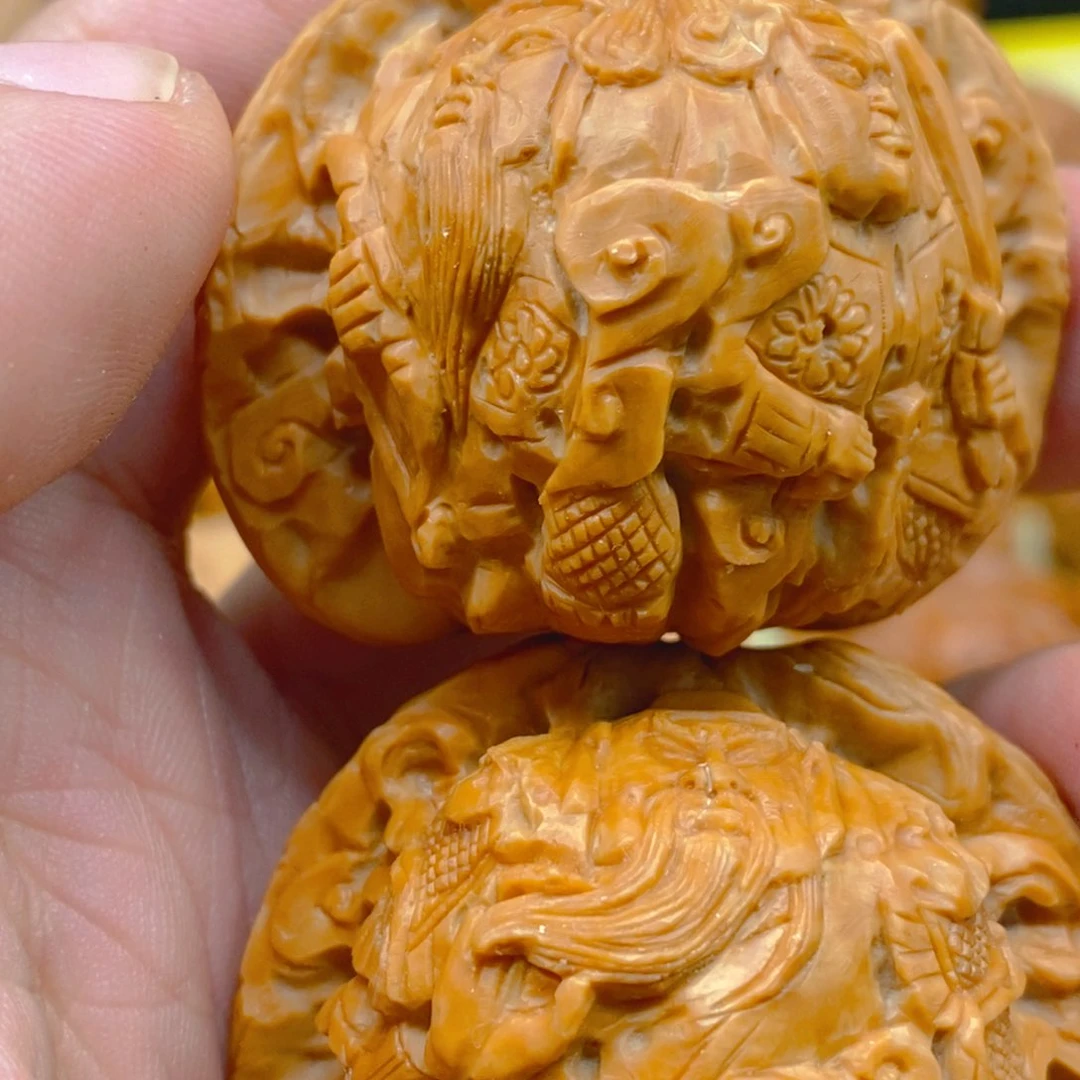 喷***香文玩核桃把件五虎上将