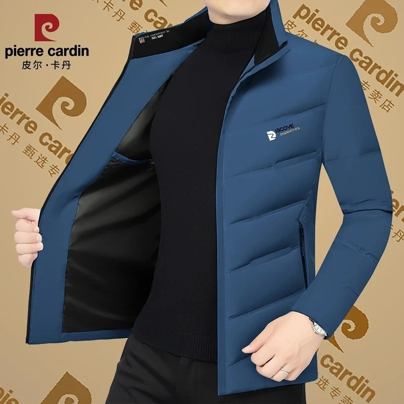 皮尔卡丹冬季新款高档男士短款休闲棉袄加厚男士男士韩版男士棉服