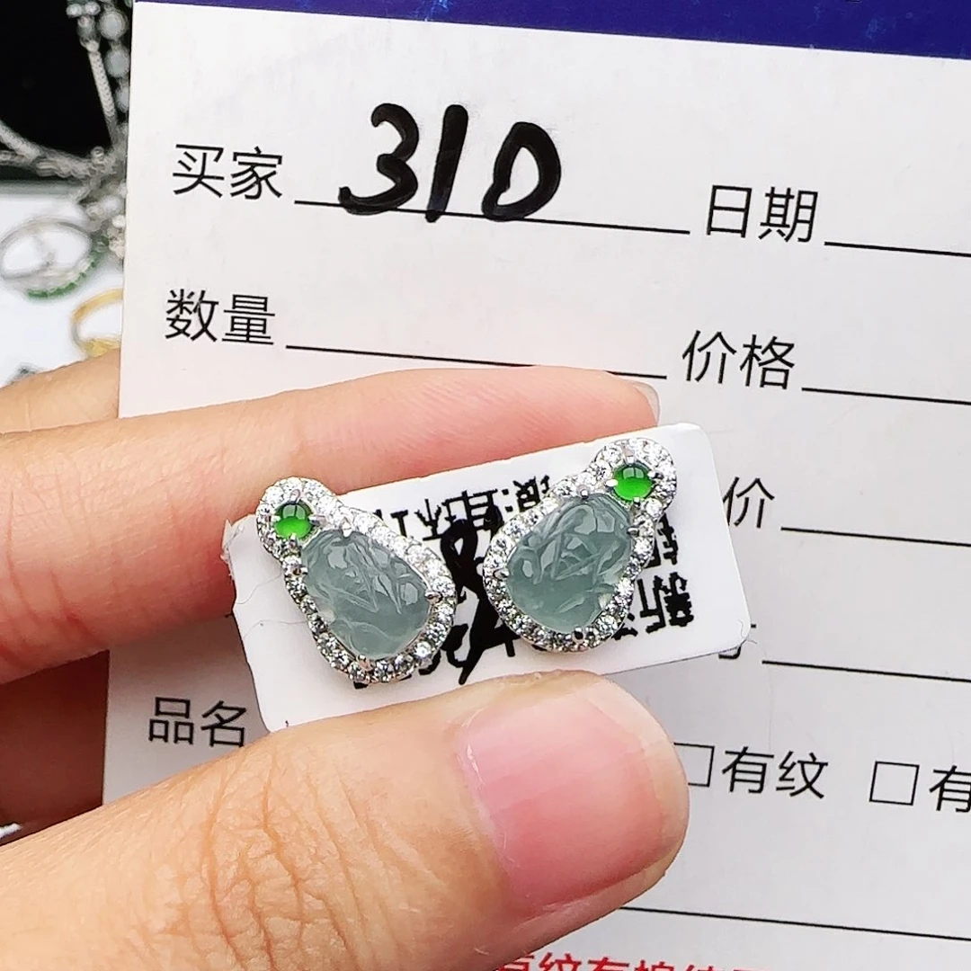 银S925镶嵌戒指翡翠戒指