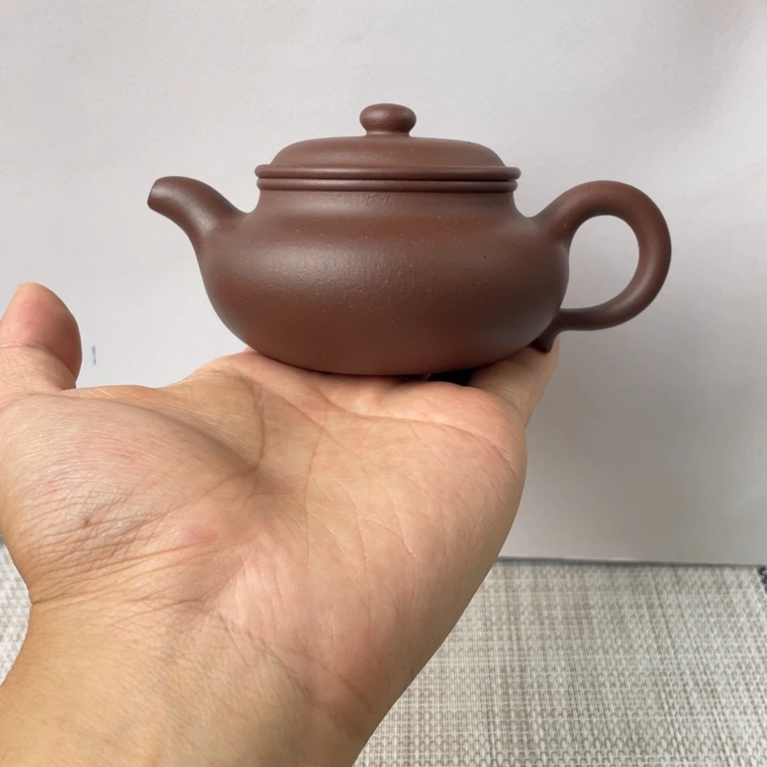 茶壶紫砂半手工台西紫泥仿古壶150cc
