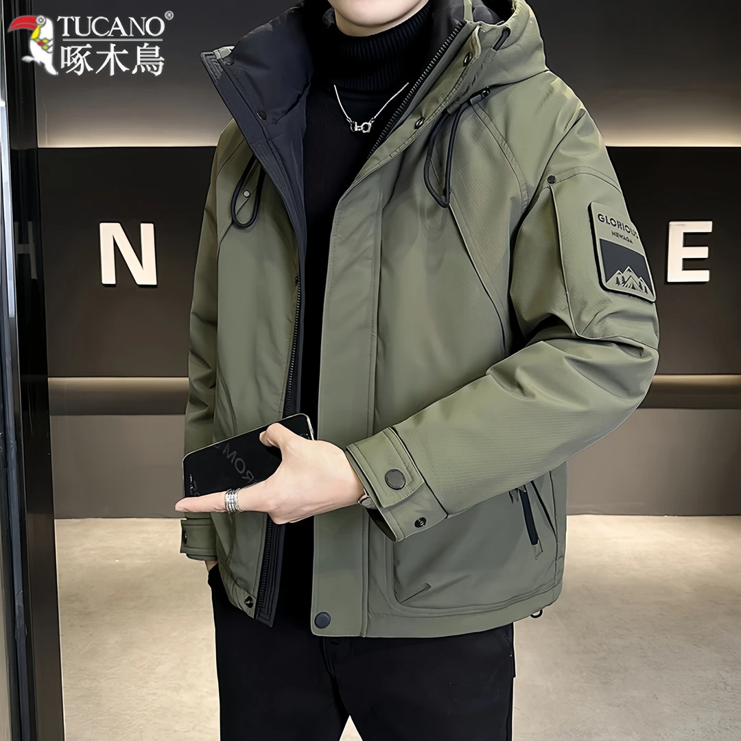 啄木鳥户外男士棉服秋冬季加厚2025新款潮牌高级感工装防寒服外套