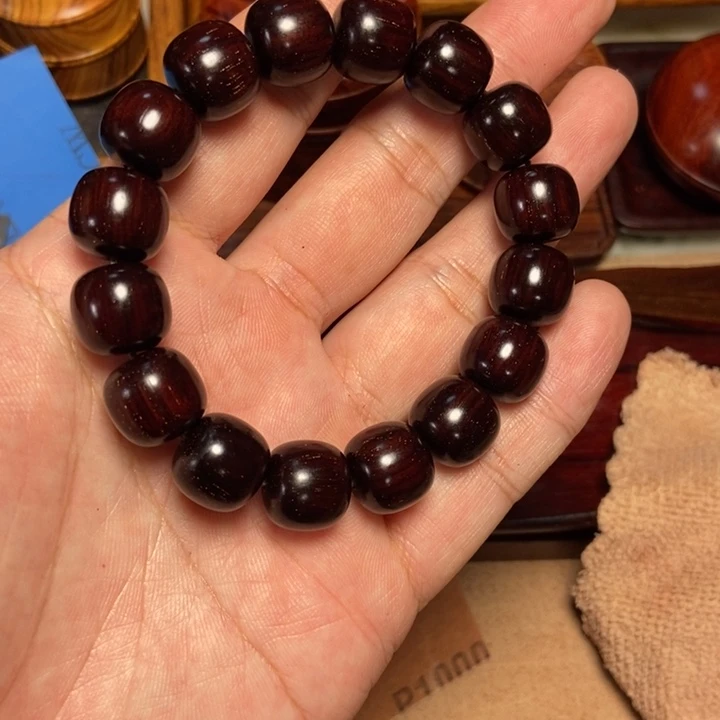 檀香紫檀（小叶紫檀）聚***良13×14老型桶珠金星