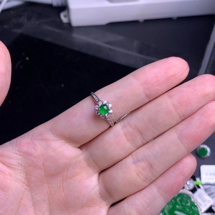 【闪购商品】翡翠银S925镶嵌吊坠(不含链)