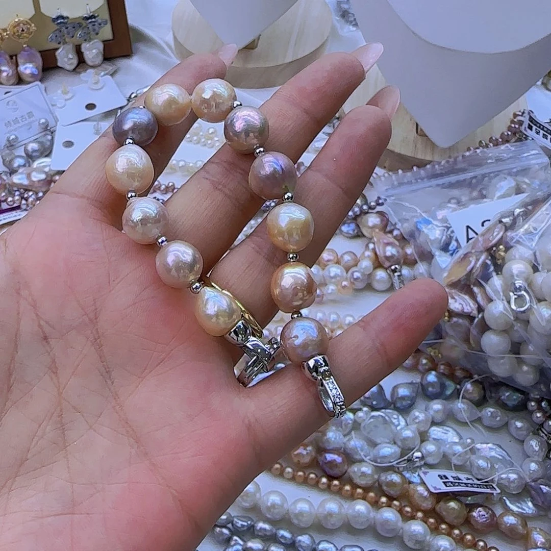 淡水珍珠银S925镶嵌项链定制44