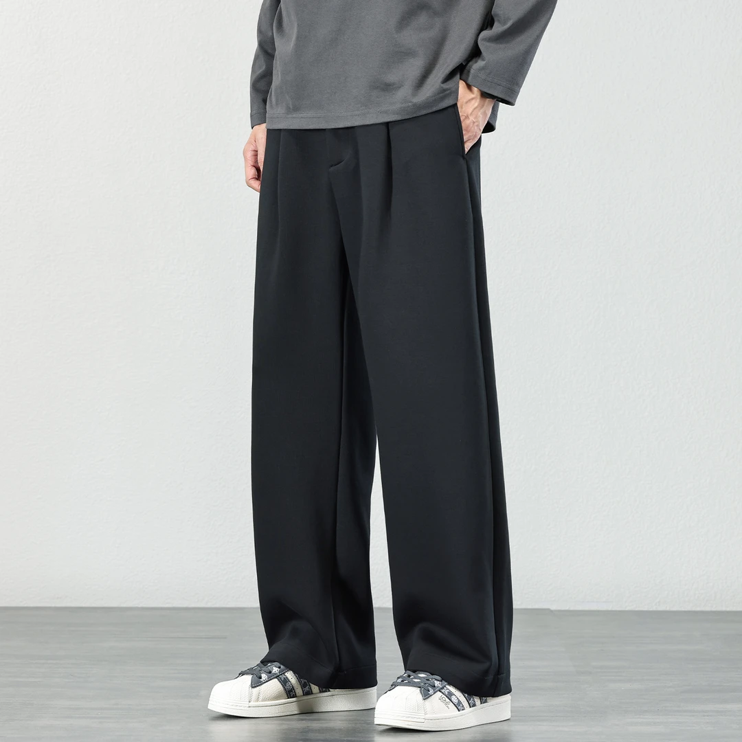 宽松垂坠感西裤男士2025秋冬厚款百搭休闲裤潮流直筒西服长裤子