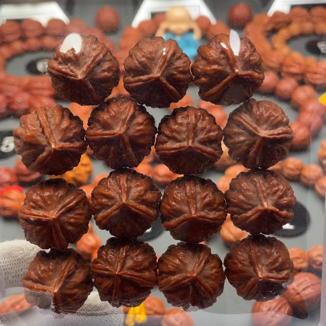 手串文玩核桃野生核桃异形三棱秋子