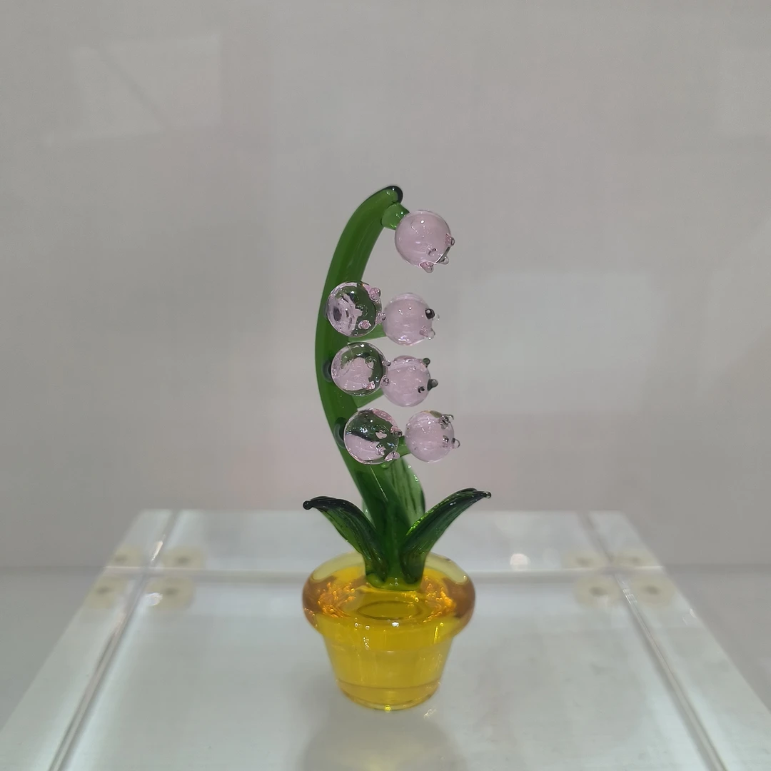 手工琉璃灯工摆件小花